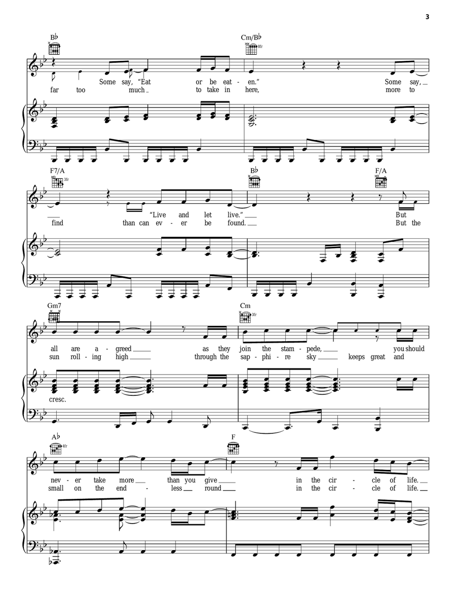 Circle Of Life (from The Lion King) Acoustic Guitar scores gallery preview page 3