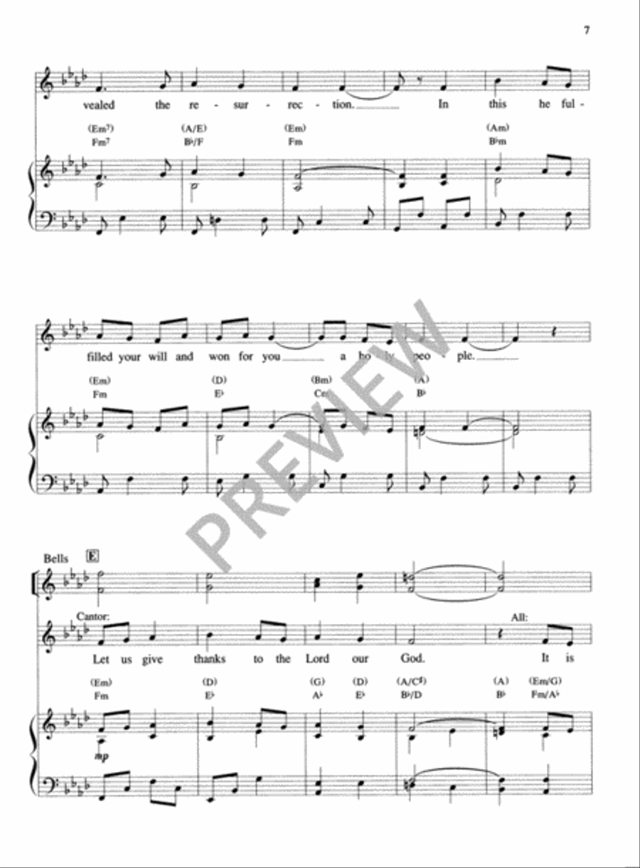 Eucharistic Prayer II - Full Score 4-Part scores gallery preview page 9