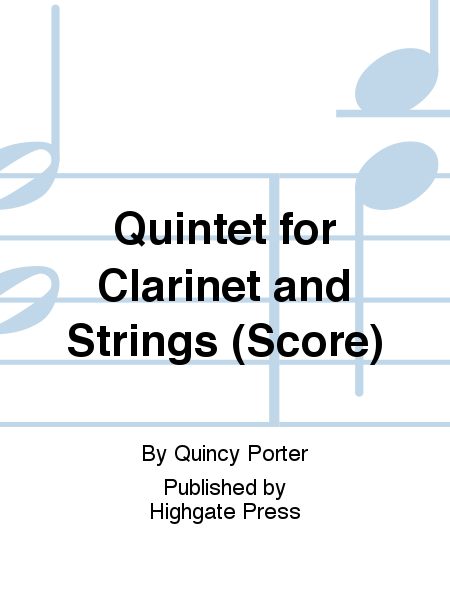 Quintet for Clarinet and Strings (Score)