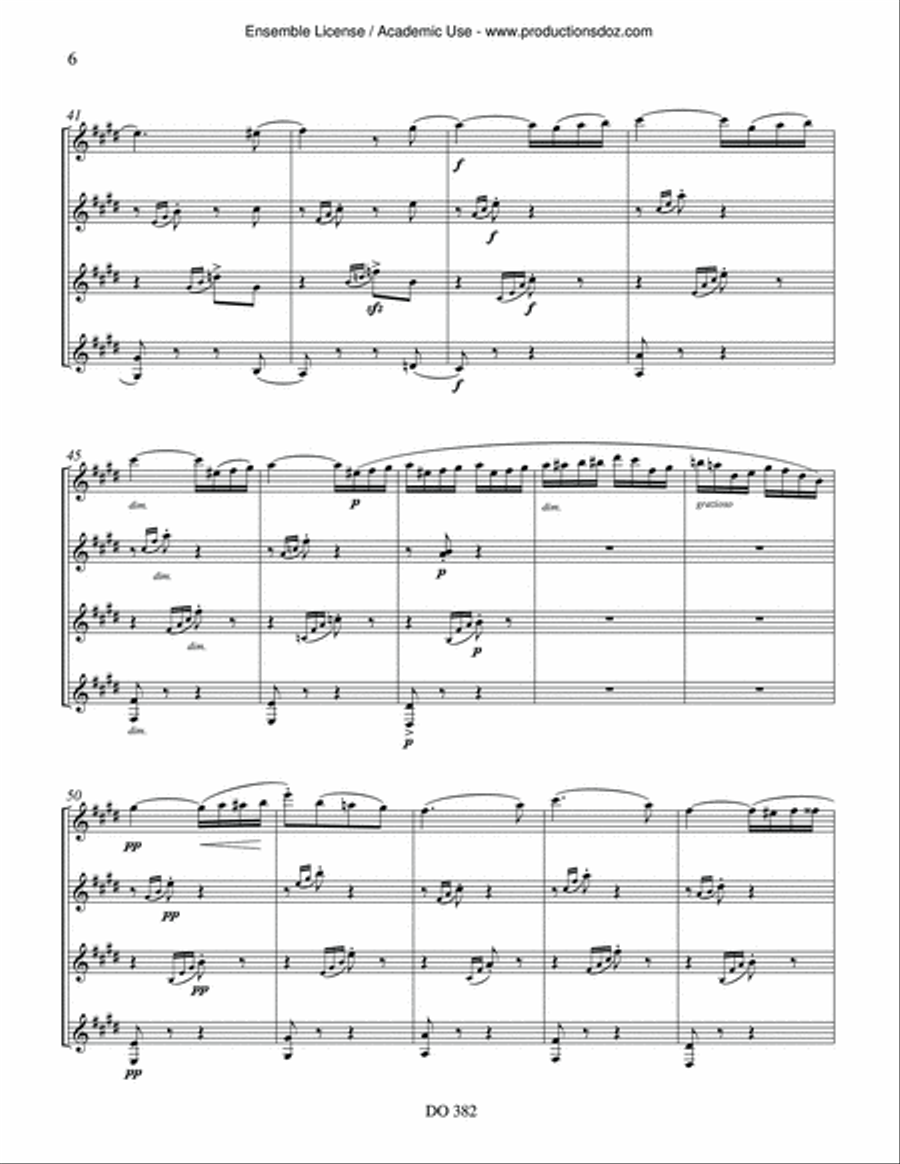 Cinq romances sans paroles Guitar Ensemble scores gallery preview page 6