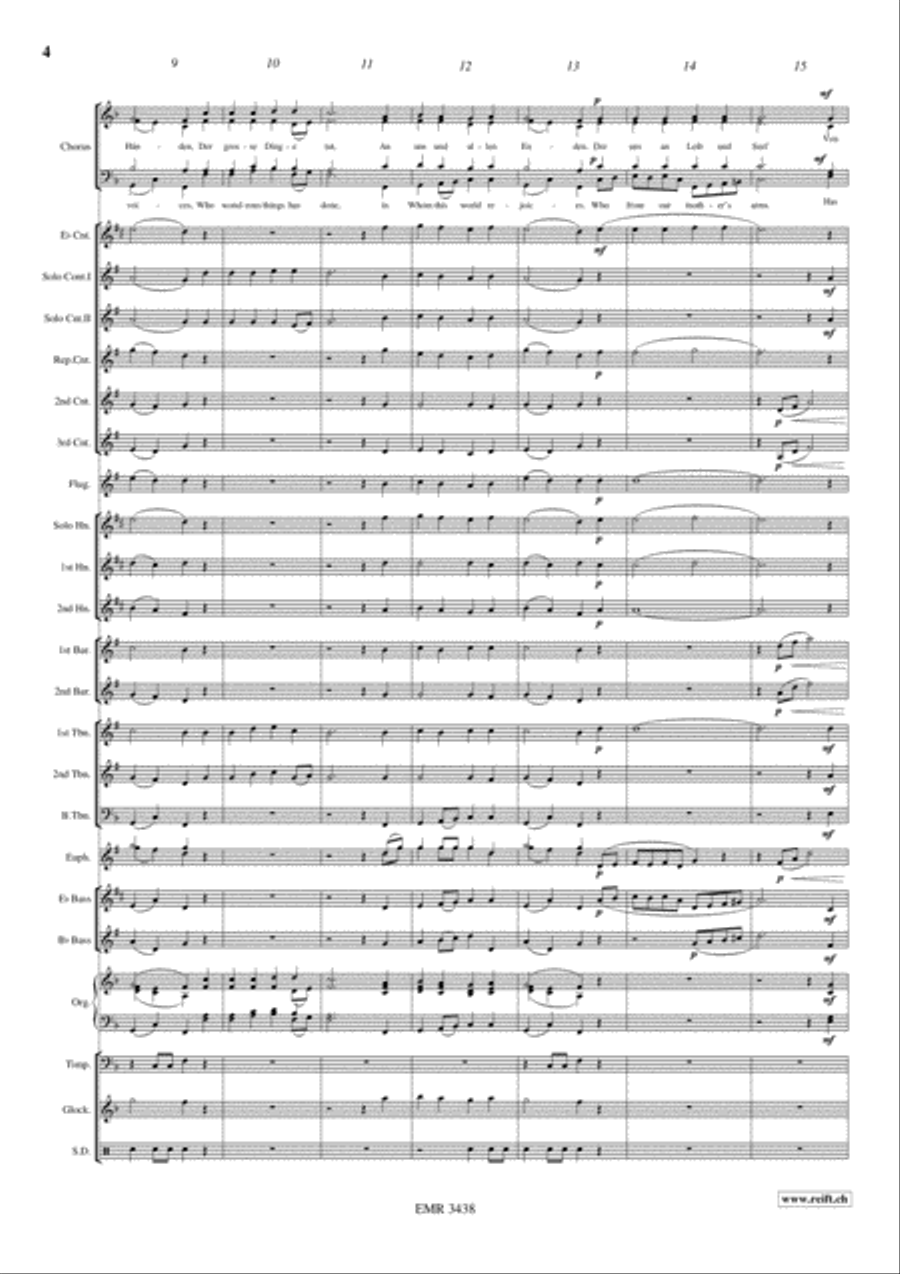 Nun danket alle Gott 4-Part scores gallery preview page 5