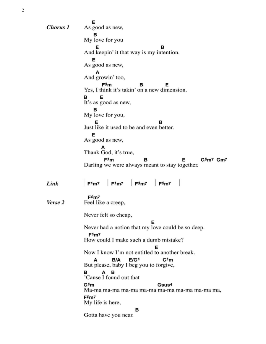 As Good As New As Good As New Acoustic Guitar scores gallery preview page 2
