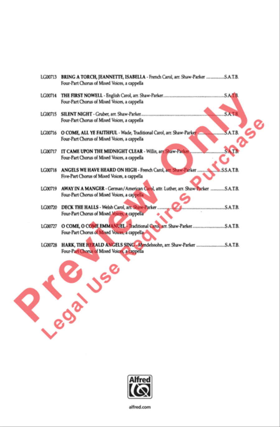 My Dancing Day 4-Part scores gallery preview page 11