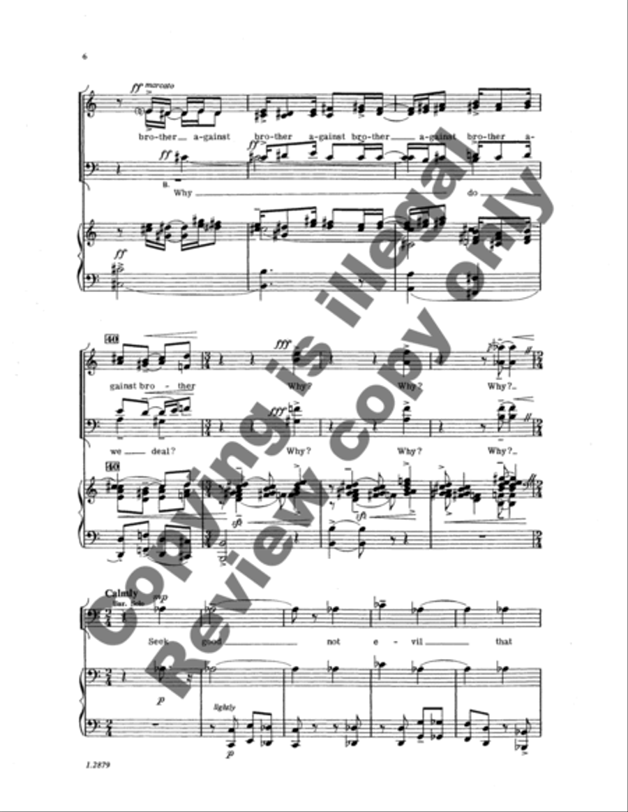 Sacred Service: Why Do We Deal Treacherously? 4-Part scores gallery preview page 11