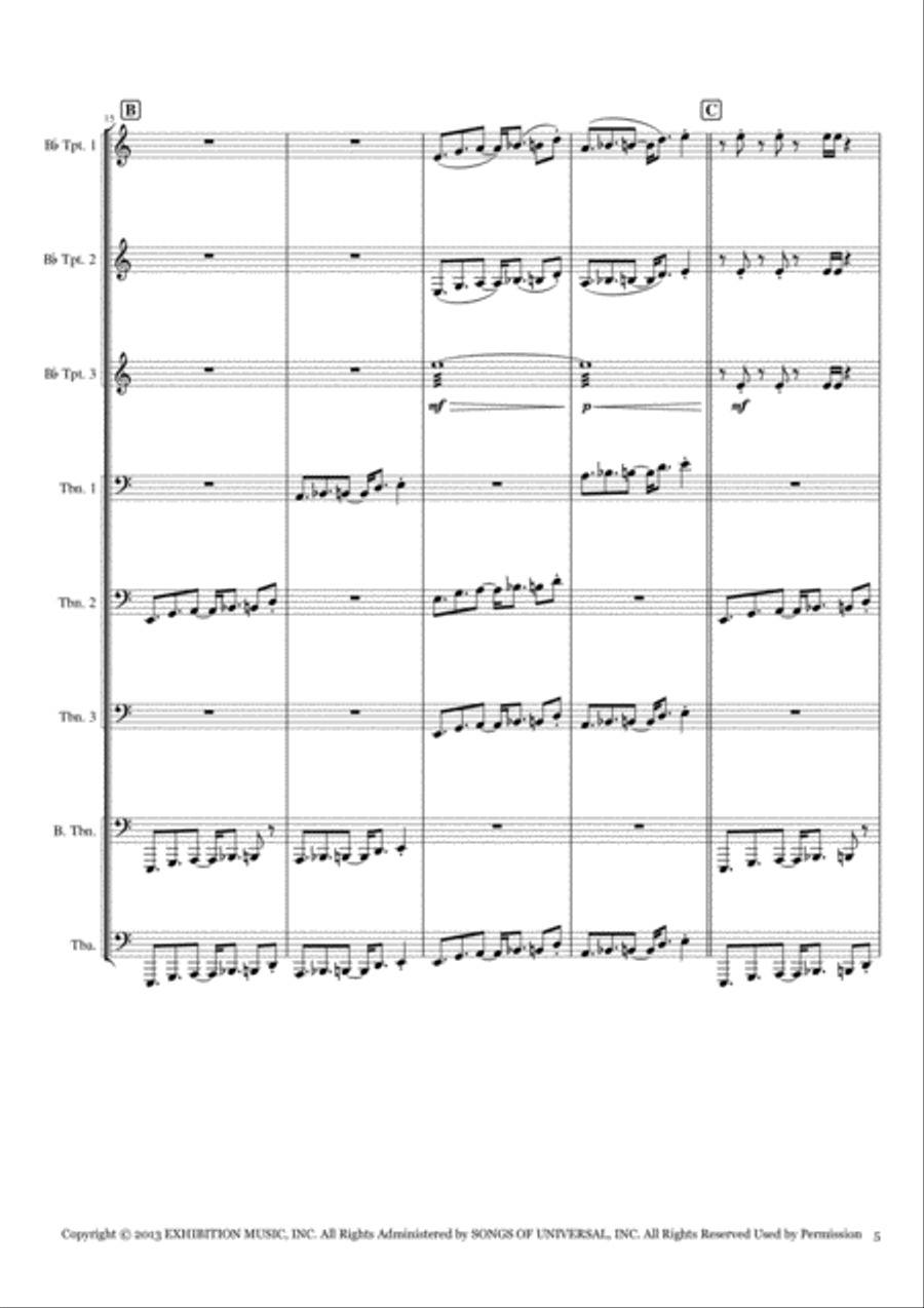 Brooklyn Nine-nine (theme) Brass Ensemble scores gallery preview page 5