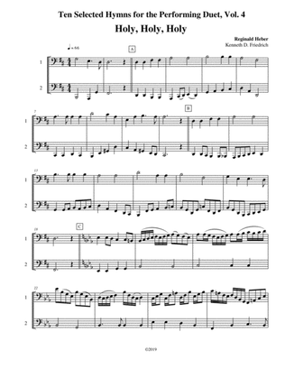 Ten Selected Hymns for the Performing Duet, Vol. 4 - trombone (euphonium) and bass trombone (tuba)