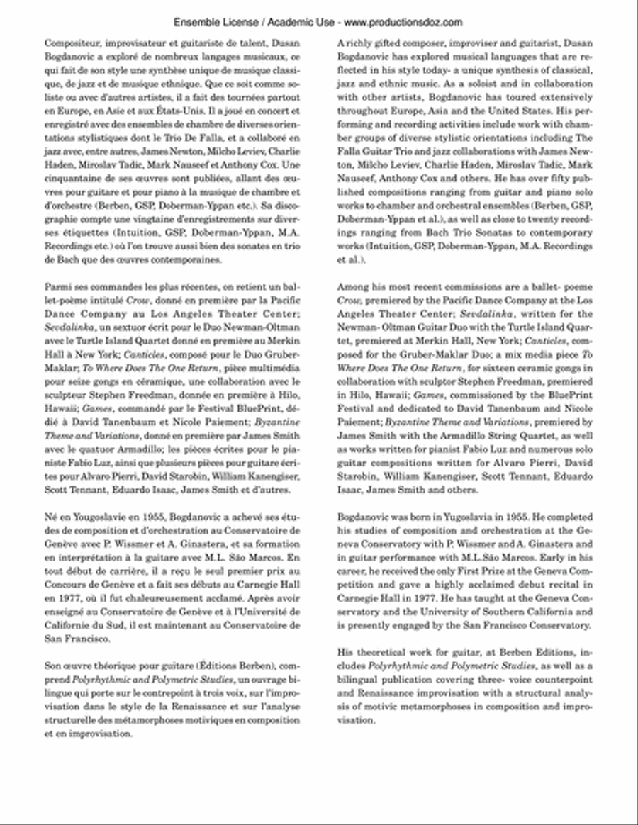 Tombeau de Purcell Classical Guitar scores gallery preview page 3