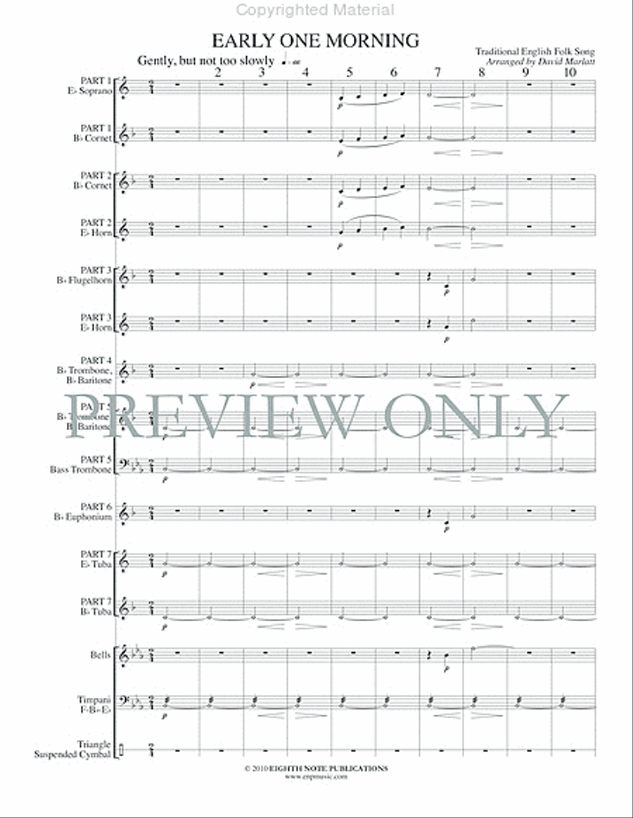 Early One Morning Concert Band scores gallery preview page 3