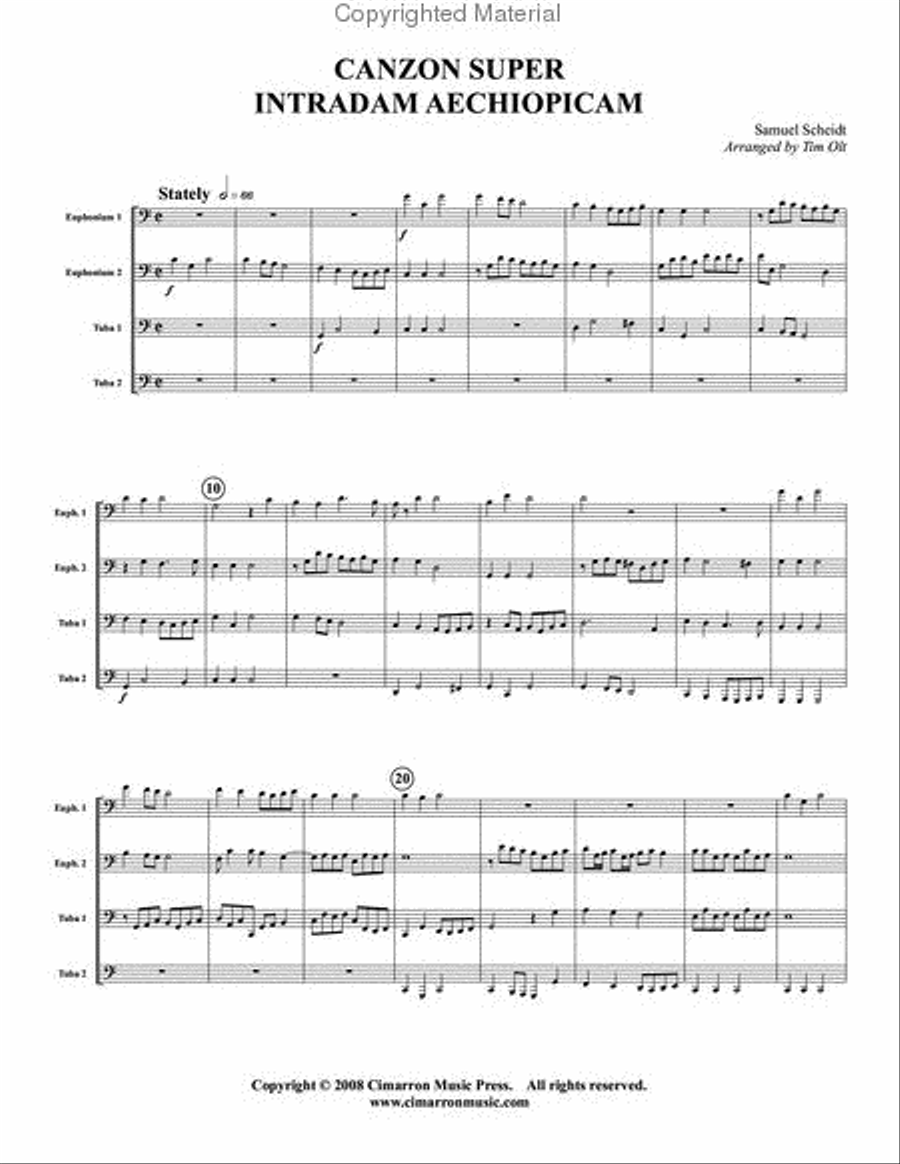 Canzon Super Intradam Aechiopicam EETT scores gallery preview page 2