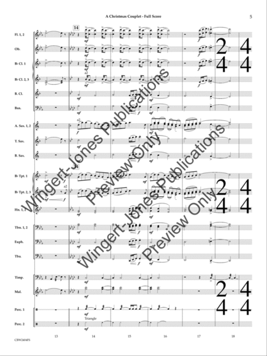 A Christmas Couplet A Christmas Couplet Concert Band scores gallery preview page 6