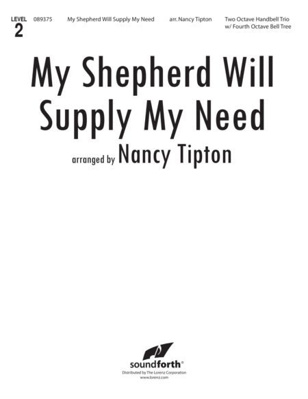 My Shepherd Will Supply My Need