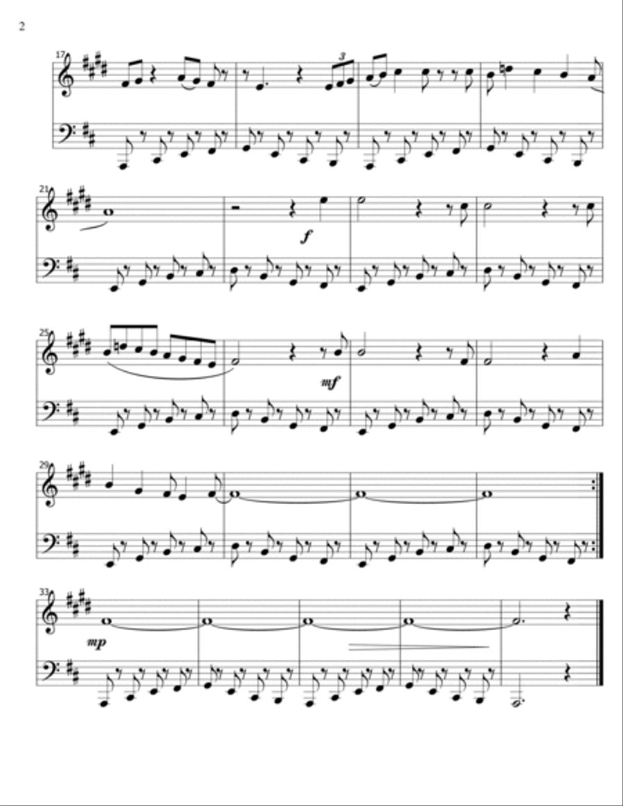 O Come, Emmanuel - jazz clarinet and tuba B-Flat Clarinet scores gallery preview page 2