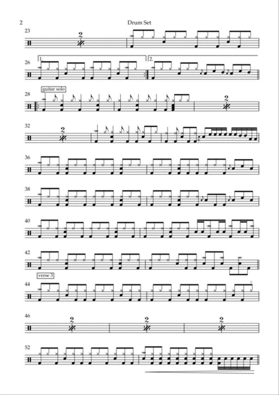 Hold The Line Drum Set scores gallery preview page 2