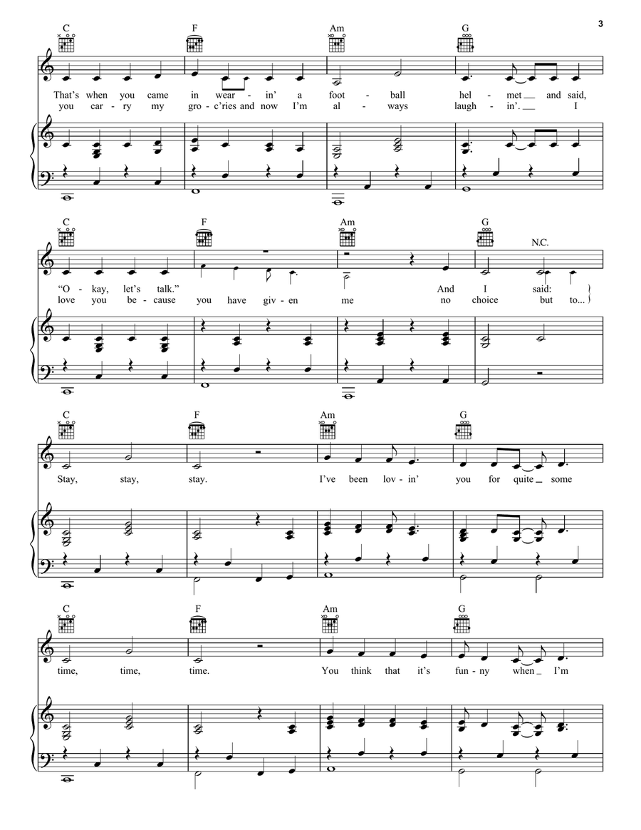 Stay Stay Stay Stay Stay Stay Acoustic Guitar scores gallery preview page 3
