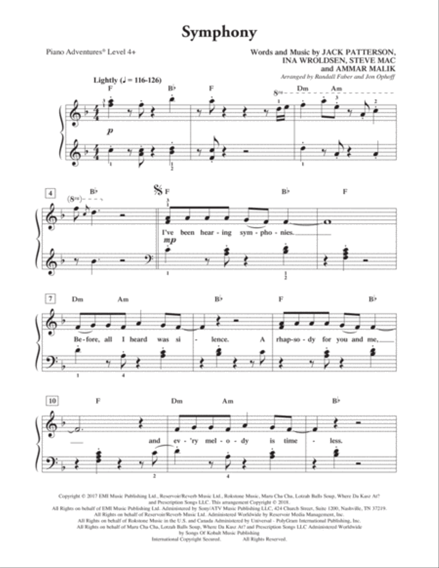 Symphony Piano Method scores gallery preview page 1