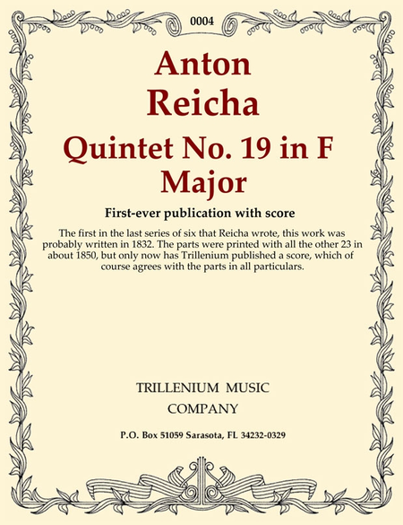 Quintet No. 19 in F Major (parts)