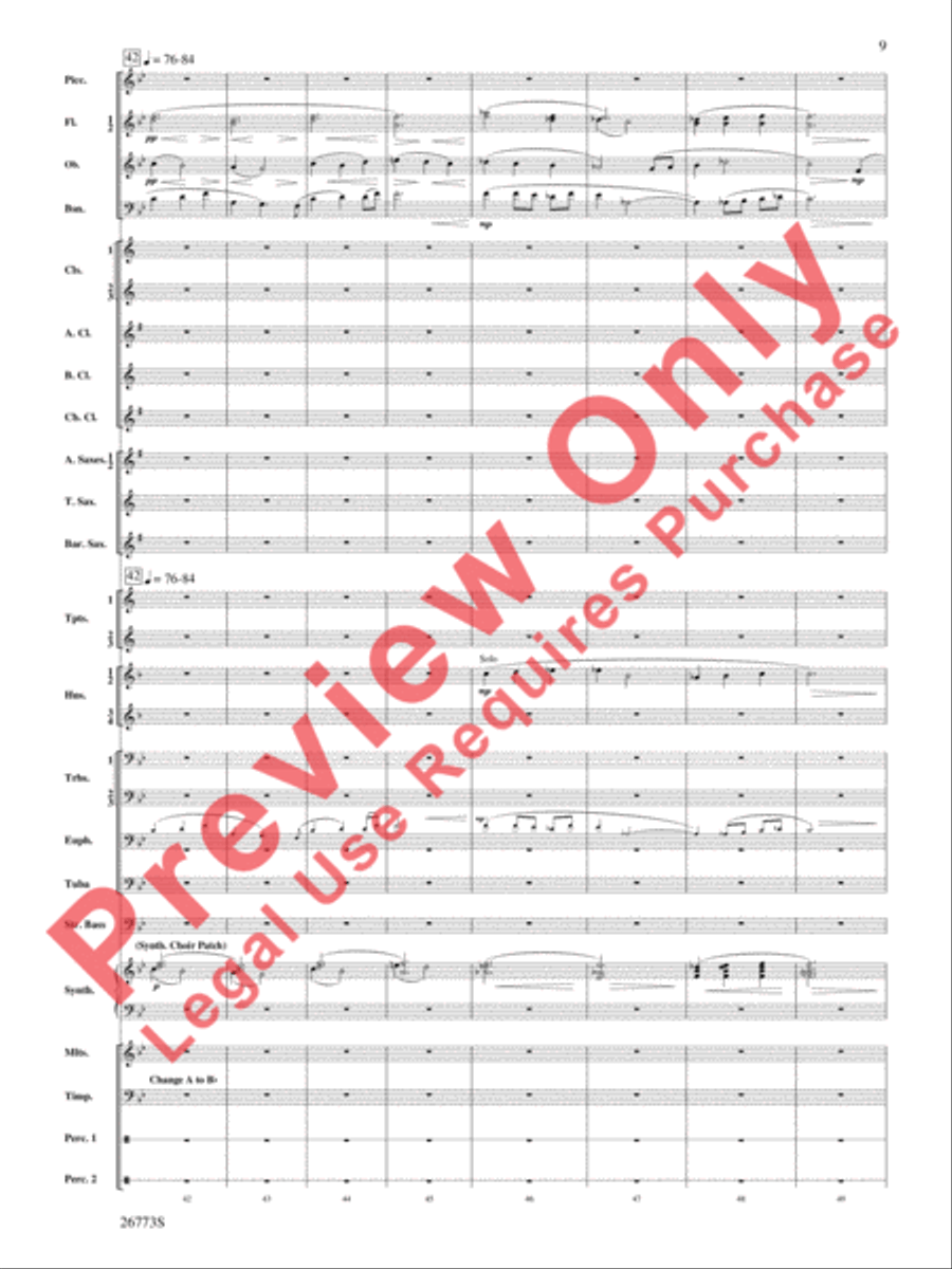 Shannon Falls (Movement 2 from Sea to Sky) Concert Band scores gallery preview page 10