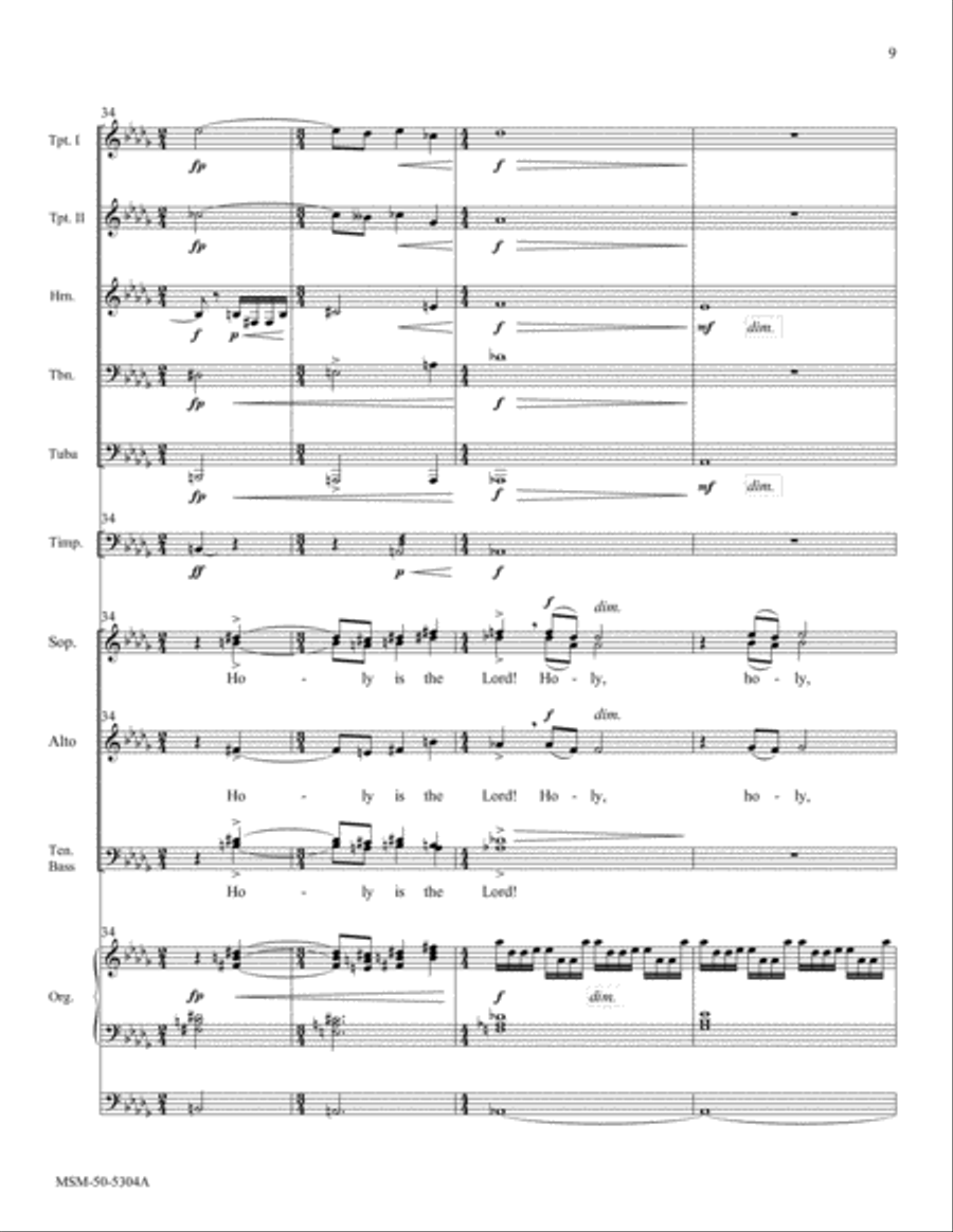 Holy, Holy, Holy (Brass Version Score) Choir scores gallery preview page 7