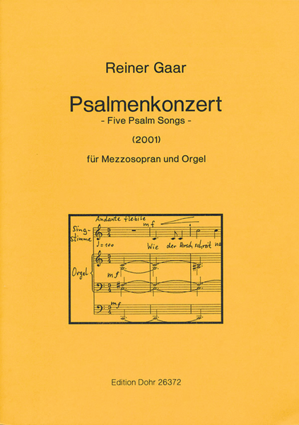 Psalmenkonzert (2001) -Fünf Psalmlieder für Mezzosopran und Orgel-
