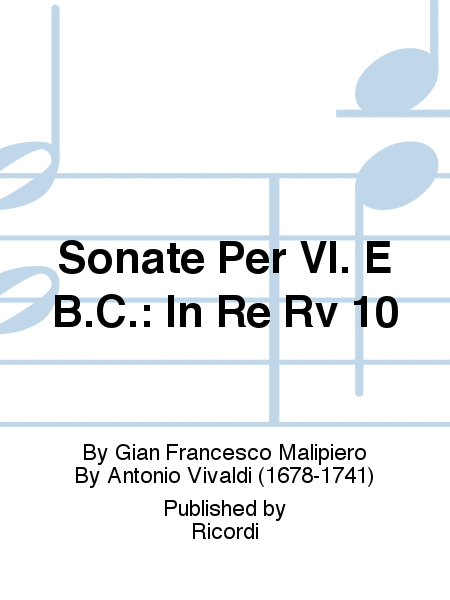 Sonata per Violino e BC in Re Rv 10