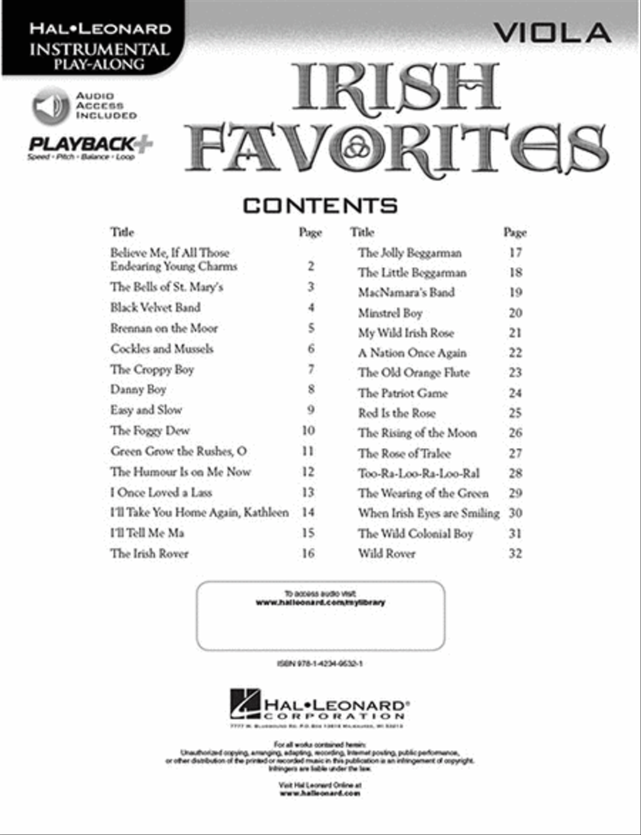 Irish Favorites Viola Solo scores gallery preview page 2