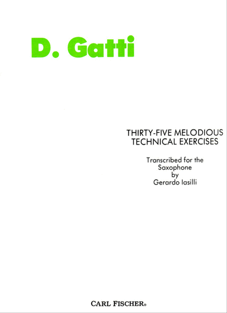 Thirty Five Melodious Technical Exercises Saxophone scores gallery preview page 1