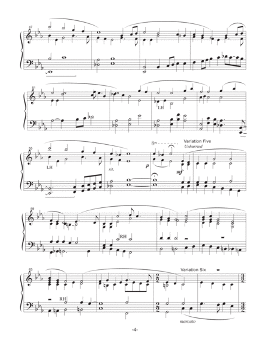 Variations on KEDRON Piano Solo scores gallery preview page 4