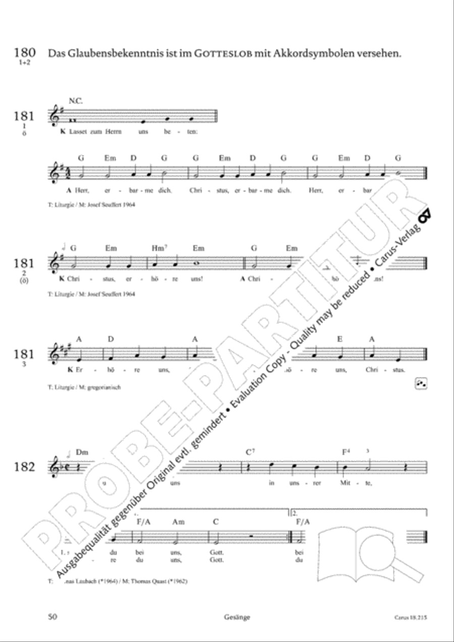 Gitarrenbuch zum Gotteslob Guitar scores gallery preview page 48