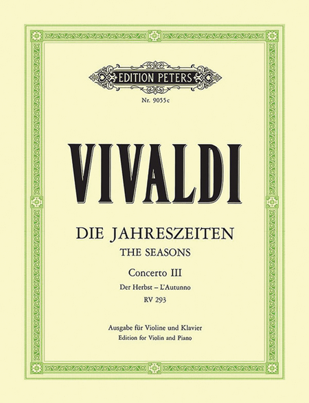 Violin Concerto in F Op. 8 No. 3 Autumn (Edition for Violin and Piano)
