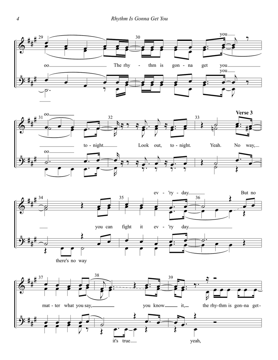 Rhythm Is Gonna Get You SSAA scores gallery preview page 4