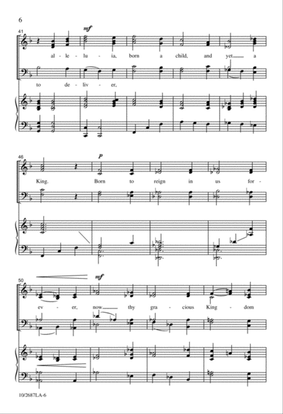 Come Thou Long-Expected Jesus Divisi scores gallery preview page 6
