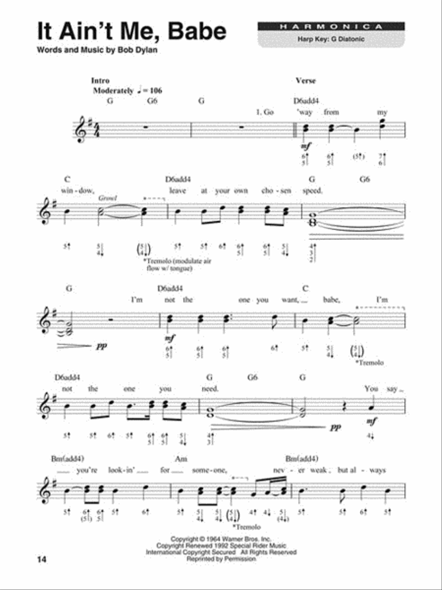 Bob Dylan Harmonica scores gallery preview page 8
