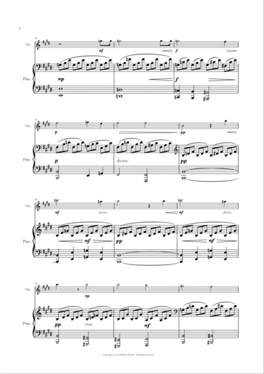 Moonlight Sonata for Violin + Piano (duet) Moonlight Sonata for Violin + Piano (duet) String Duet scores gallery preview page 4