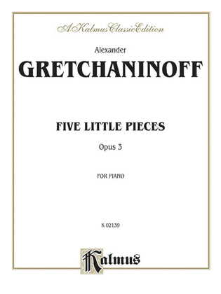 Book cover for Five Little Pieces, Op. 3