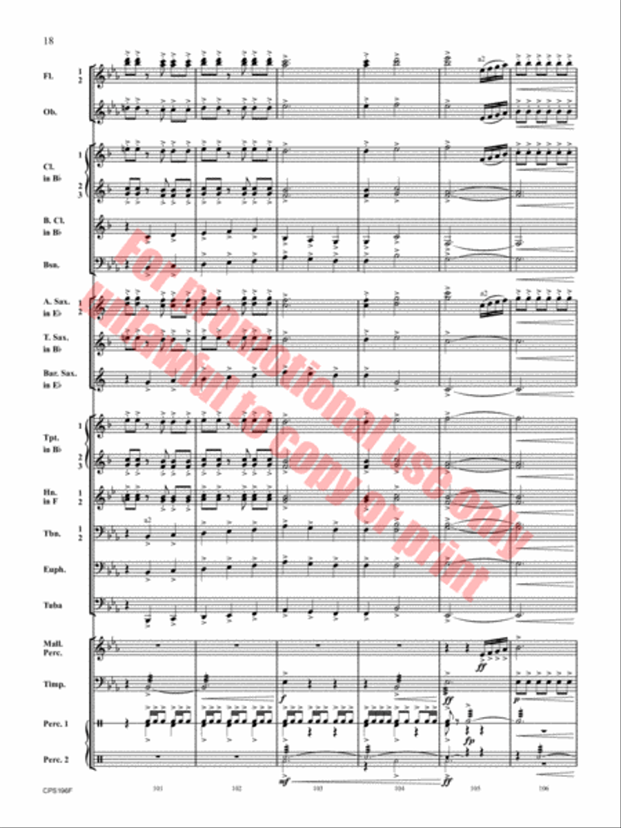 If I Could Fly Concert Band scores gallery preview page 19
