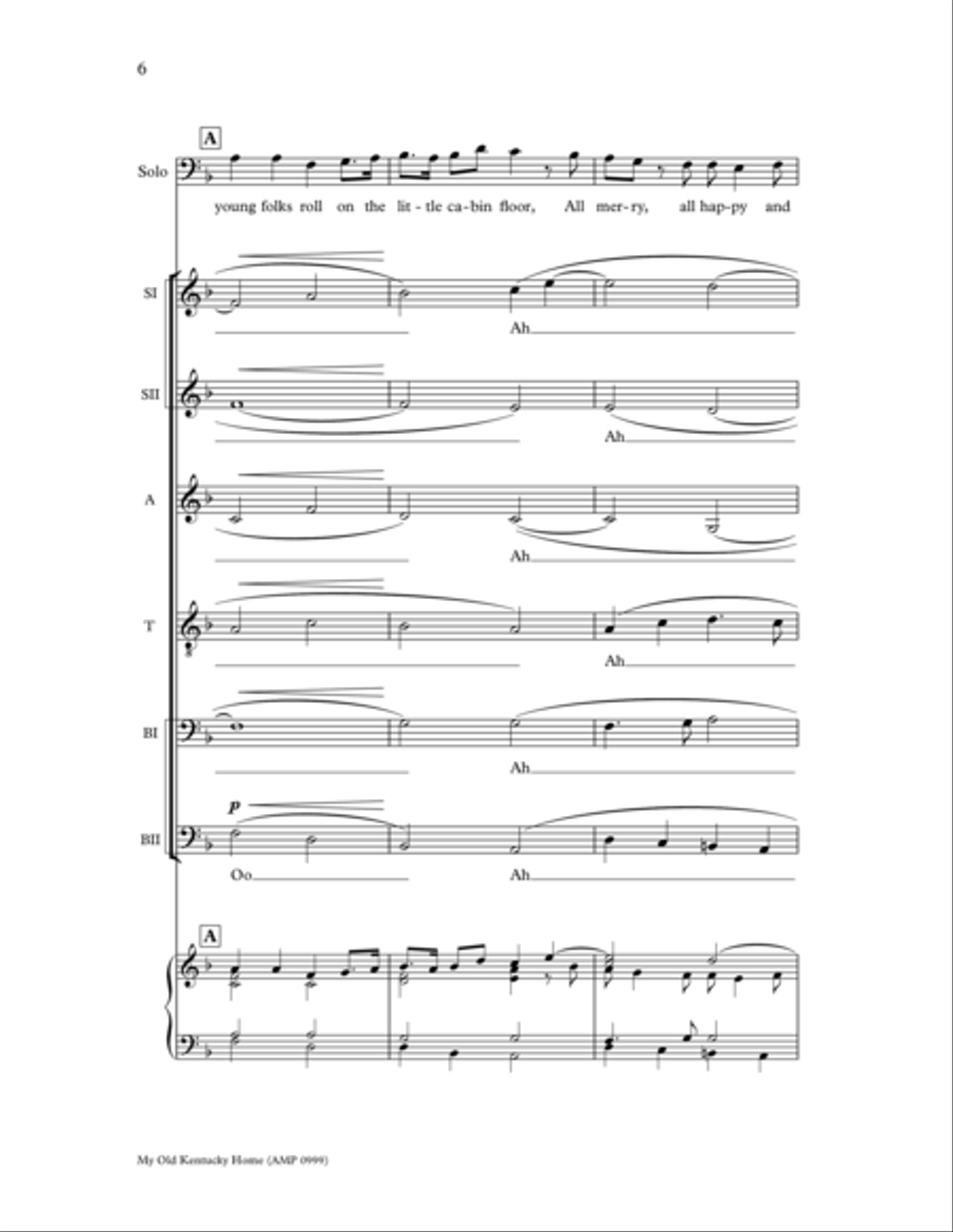 My Old Kentucky Home A Cappella scores gallery preview page 11