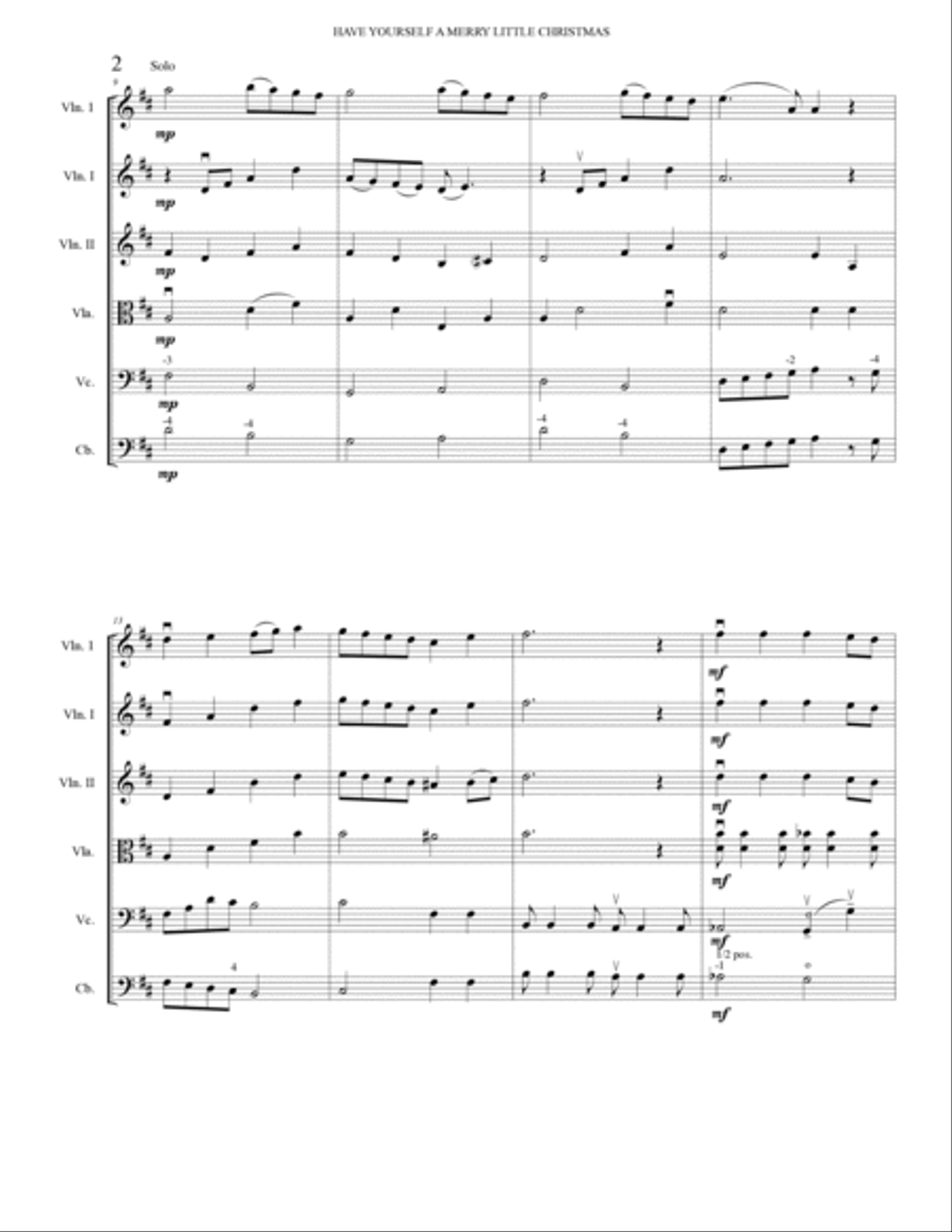 Have Yourself A Merry Little Christmas Chamber Music scores gallery preview page 2