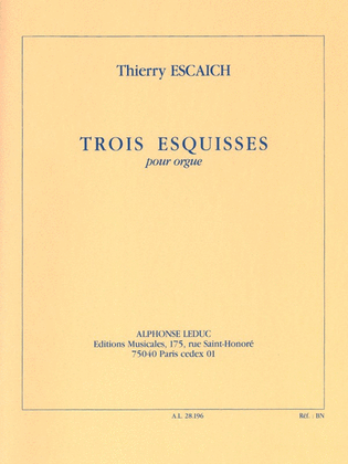 Book cover for Three Sketches, For Organ