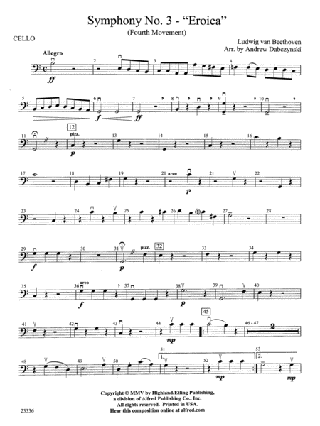 Symphony No. 3 - Eroica (4th Movement): Cello