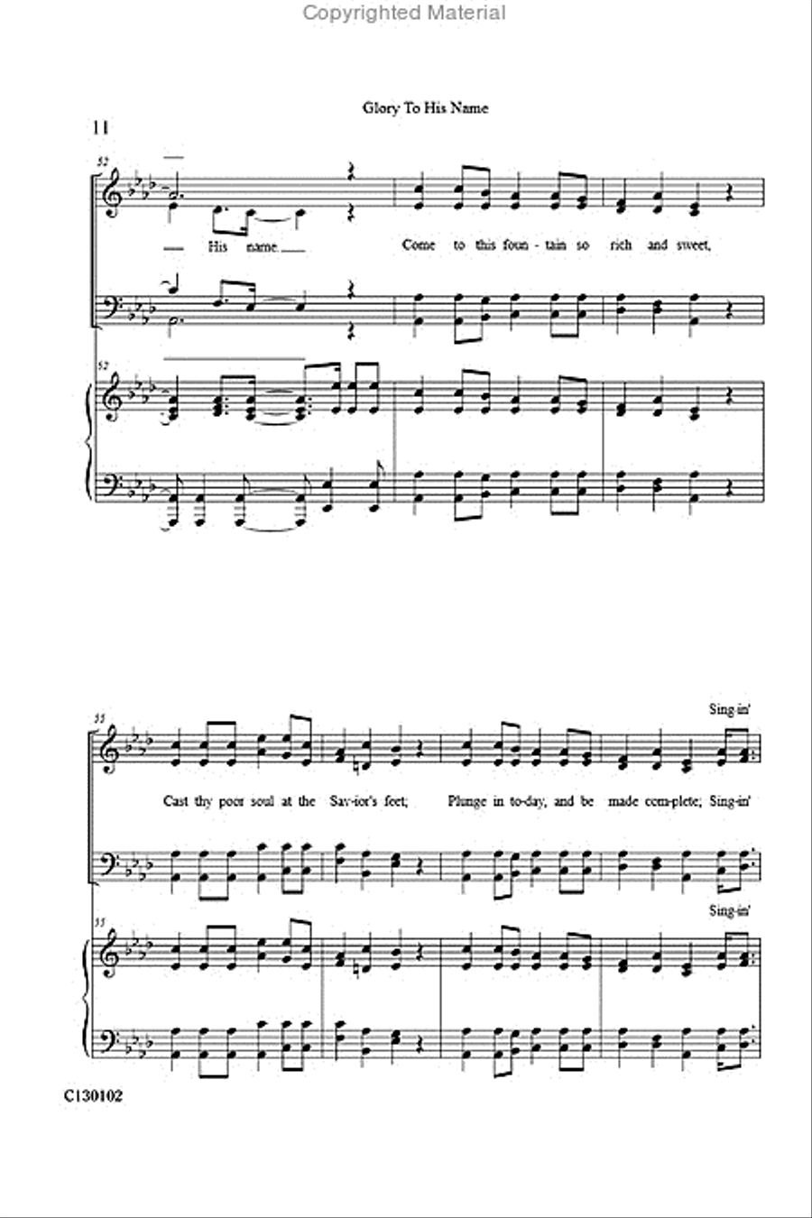 Glory To His Name Glory To His Name 4-Part scores gallery preview page 13