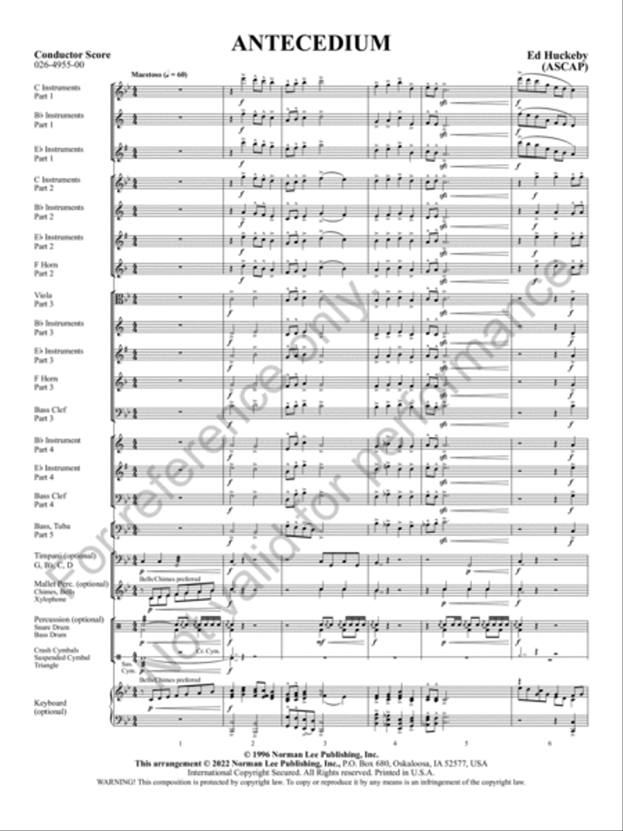 Antecedium Antecedium Concert Band scores gallery preview page 4