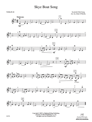 Skye Boat Song: 2nd Violin