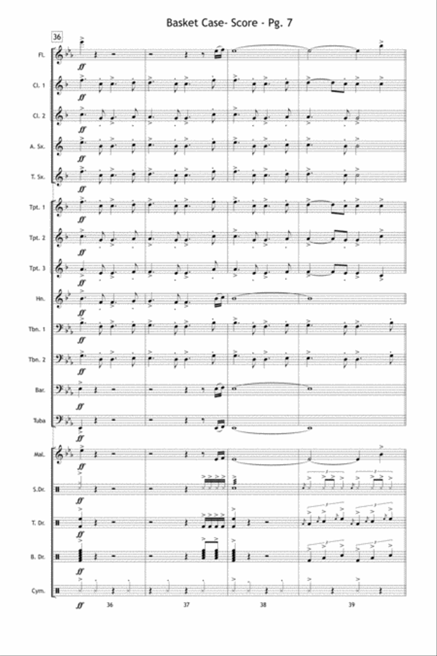 Basket Case Marching Band scores gallery preview page 8