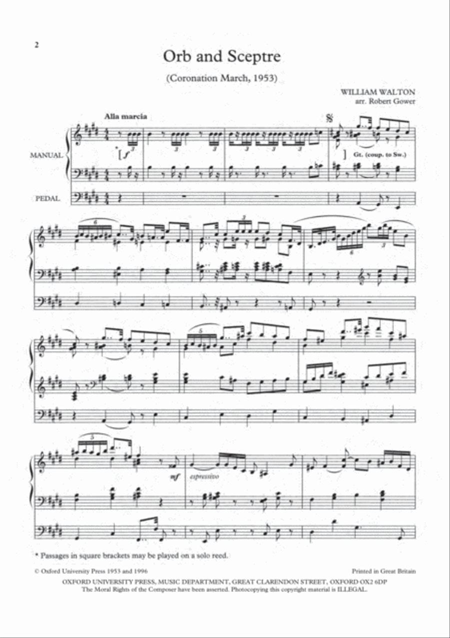 Orb and Sceptre Organ Solo scores gallery preview page 3