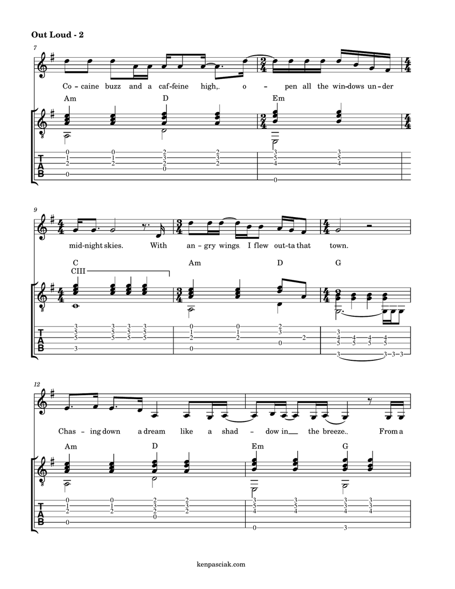 Out Loud Out Loud Acoustic Guitar scores gallery preview page 4