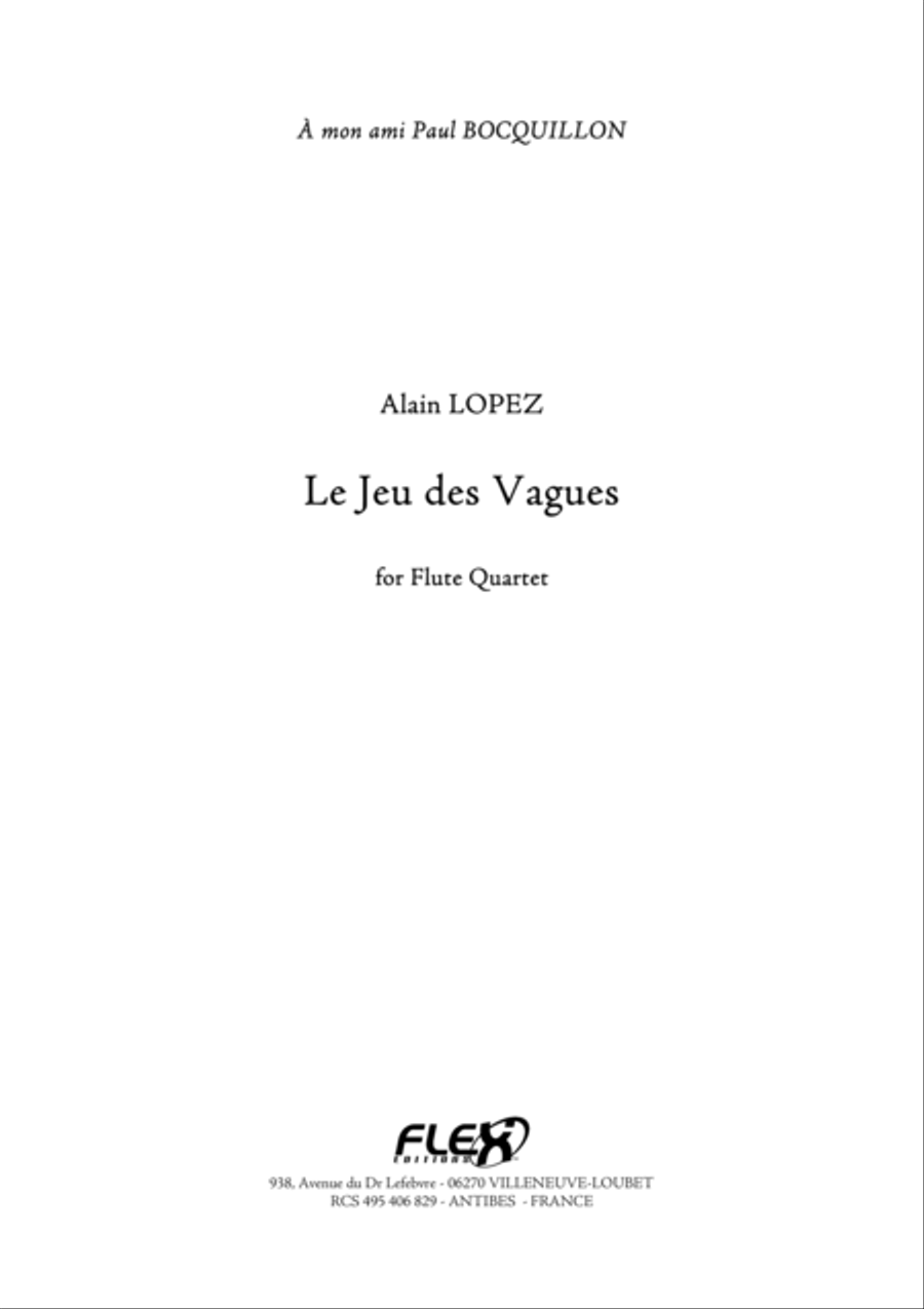 Le jeu des vagues Flute Quartet scores gallery preview page 1
