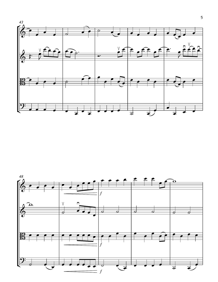 Always Remember Us This Way String Quartet scores gallery preview page 5