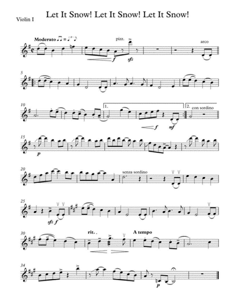 Let it Snow (String Quartet Score and Parts) image number null