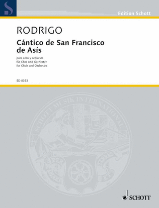 Book cover for Cantico De San Francisco Score