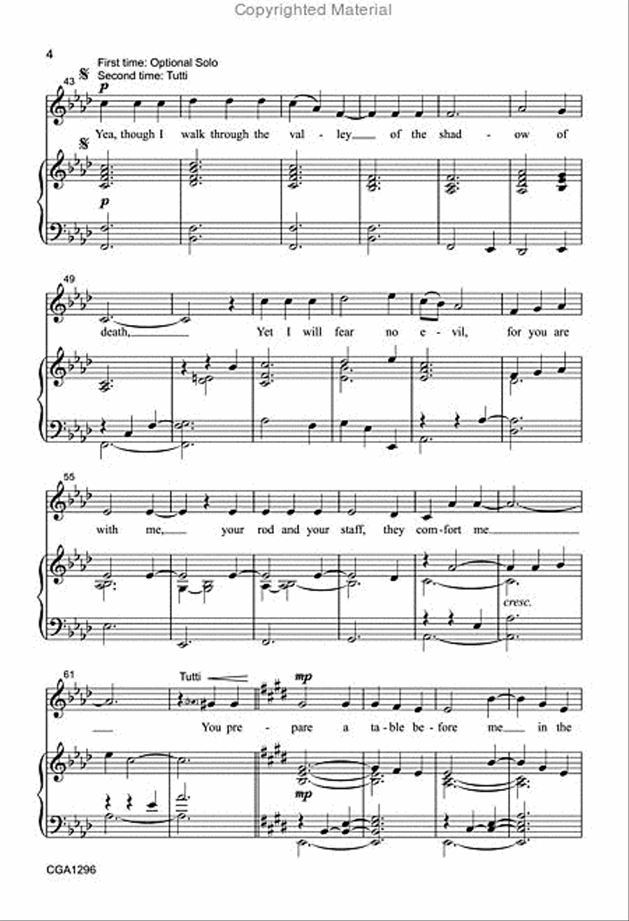 The 23rd Psalm The 23rd Psalm 2-Part scores gallery preview page 4